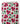 Tissu - Fleurs rouges sur fond vert clair
