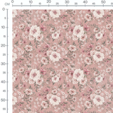 Tissu - Fleurs légères sur rose doux