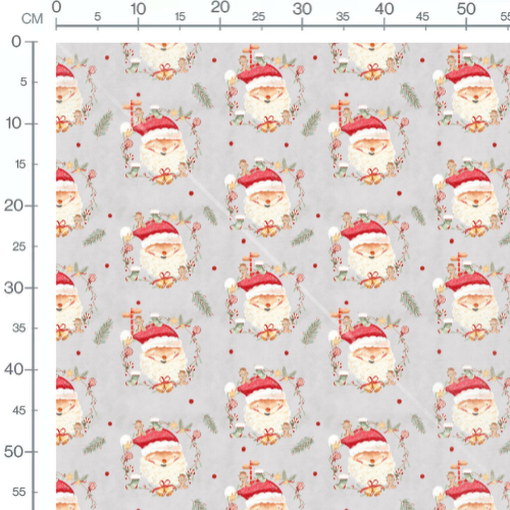 Tissu - Père Noël et friandises
