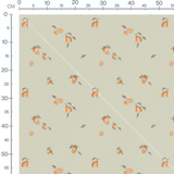 Tissu - Citrons sur fond beige doux