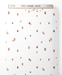 Tissu - Petits rectangles marron