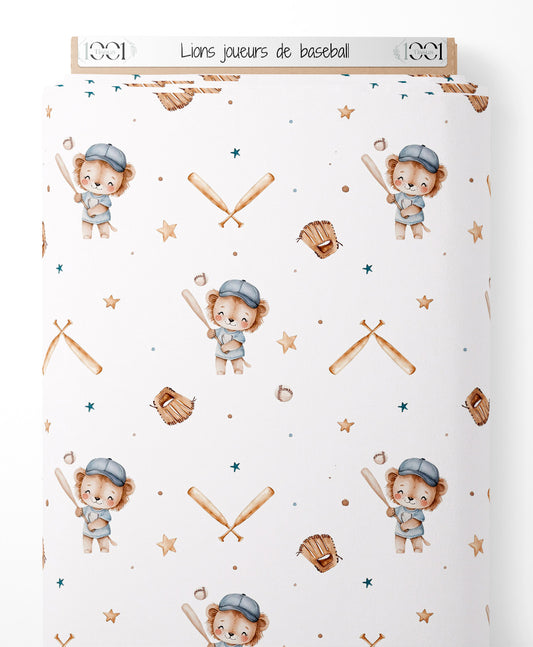 Tissu - Lions joueurs de baseball