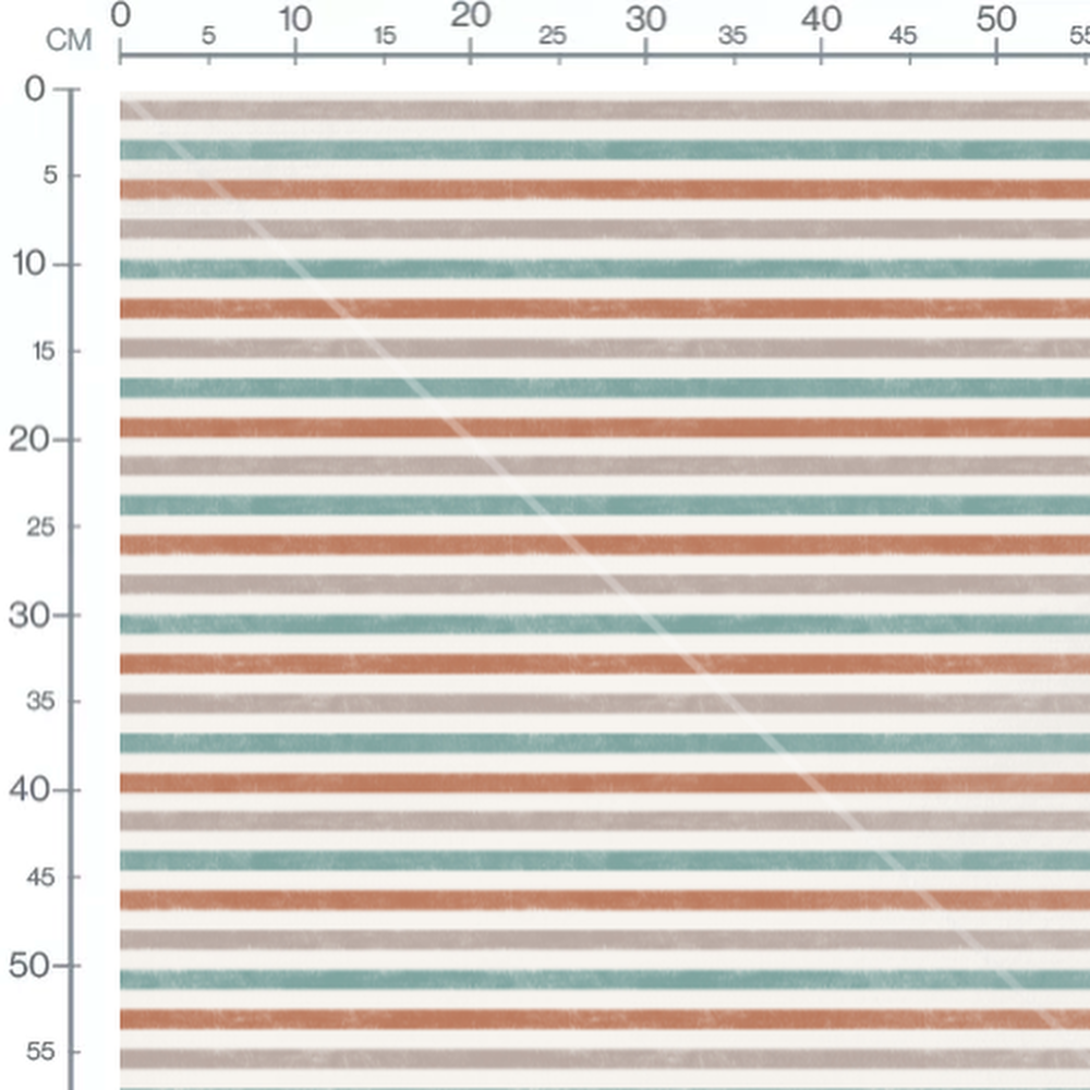 Tissu - Rayures marron et gris texturé