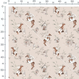 Tissu - Cerfs et renards féeriques
