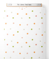 Tissu - Pois colorés sur fond blanc