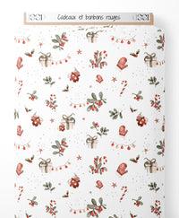 Tissu - Cadeaux et bonbons rouges
