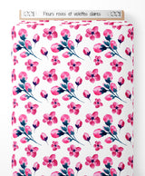 Tissu - Fleurs roses et violettes claires