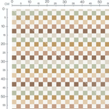 Tissu - Carreaux tons naturels