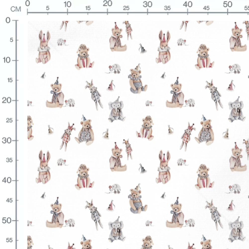 Tissu - Animaux en peluche festifs