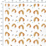 Tissu - Renards géométriques et triangles