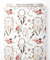 Tissu - Attrape-rêves pastel fleuri