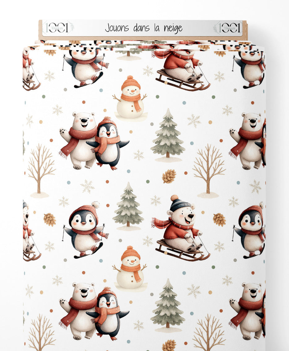 Tissu - Jouons dans la neige