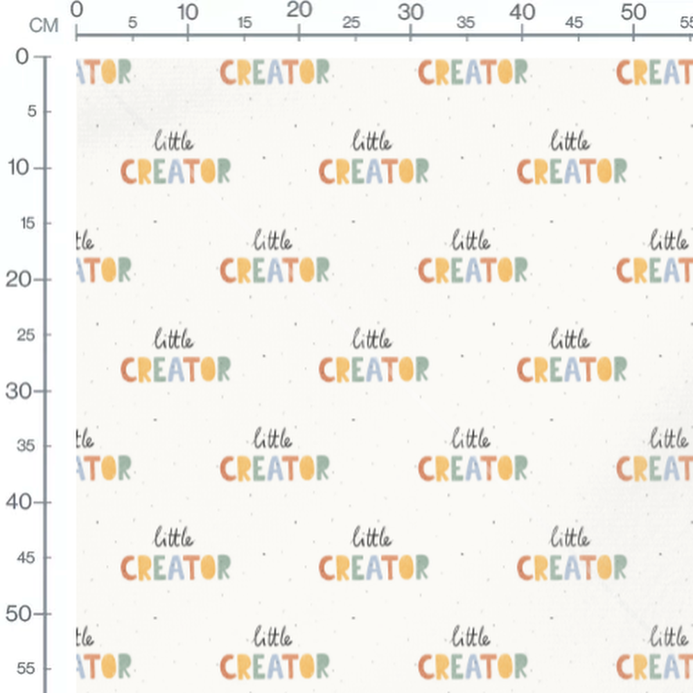 Tissu - Motif texte coloré