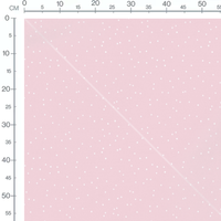 Tissu - Pois blancs doux sur rose