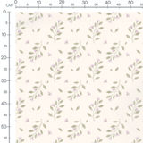 Tissu - Fleurs roses et branches