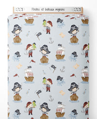 Tissu - Pirates et bateaux mignons