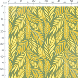 Tissu - Feuillage jaune et vert vibrant