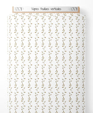 Tissu - Vignes feuillues verticales
