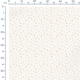 Tissu - Fleurs et feuilles marron clair 2