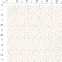 Tissu - Fleurs et feuilles marron clair 2