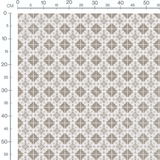 Tissu - Croix et fleurs stylisées