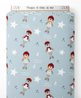 Tissu - Phoques et étoiles de mer