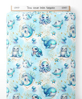 Tissu - ocean bebe turquoise