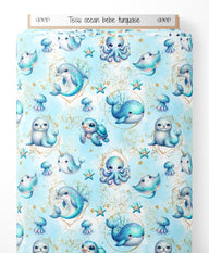 Tissu - ocean bebe turquoise