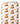 Tissu - Champignons et feuilles orange