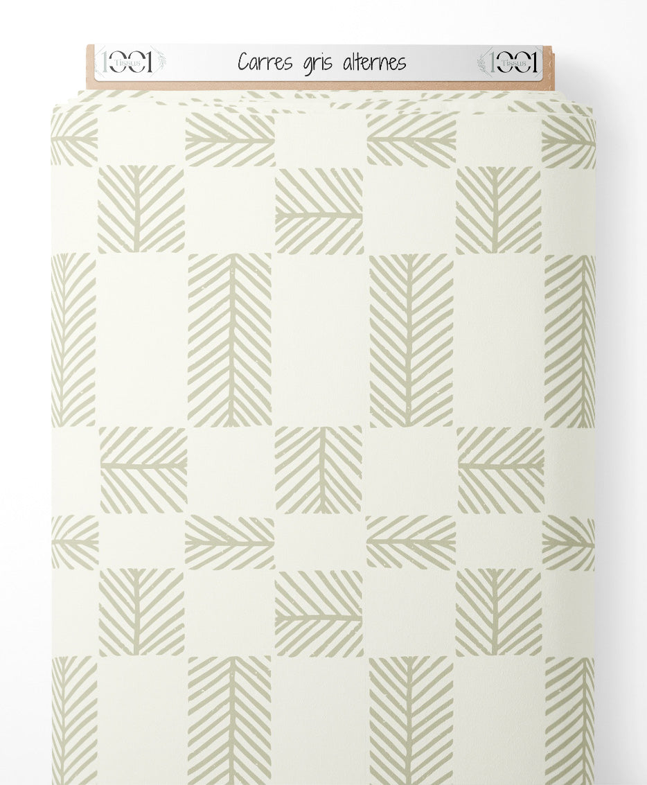 Tissu - Carrés gris alternés