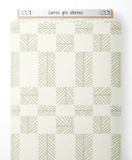 Tissu - Carrés gris alternés