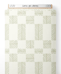 Tissu - Carrés gris alternés