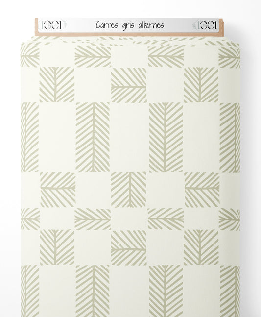 Tissu - Carrés gris alternés