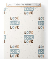Tissu - Motifs LOVE multicolores