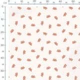 Tissu - Ours en voiture rouge