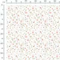 Tissu - Aquarelle de fleurs roses