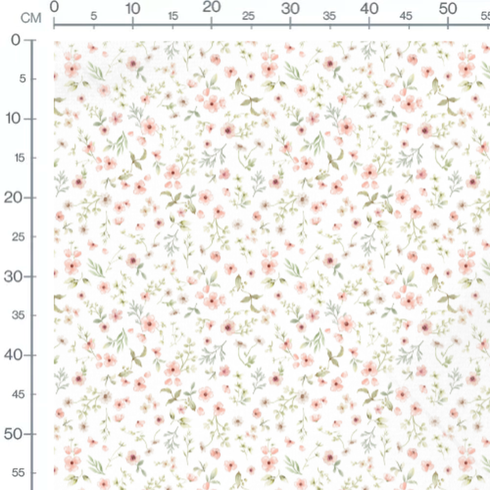 Tissu - Aquarelle de fleurs roses