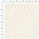 Tissu - Petites branches sur fond crème