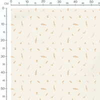 Tissu - Petites branches sur fond crème