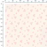 Tissu - Fleurs roses sur crème doux