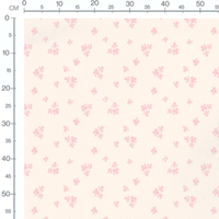 Tissu - Fleurs roses sur crème doux
