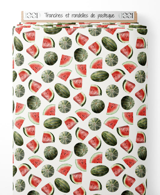Tissu - Tranches et rondelles de pastèque