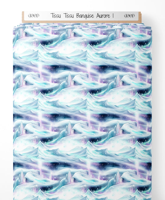 Tissu - Tissu Banquise Aurore 1