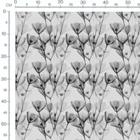 Tissu - Tissu Fleur Xray Gris