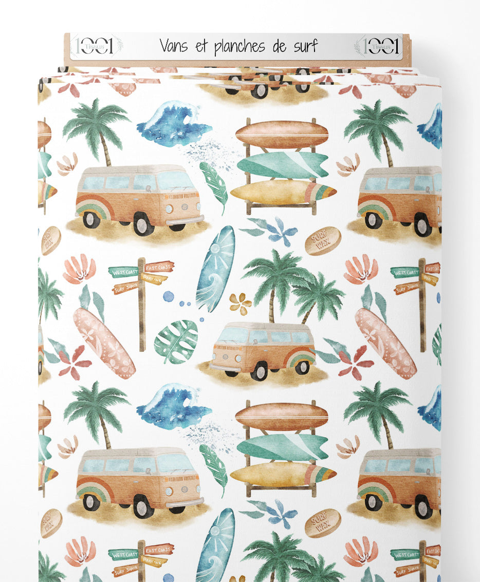 Tissu - Vans et planches de surf