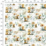 Tissu - ourson eucalyptus dore