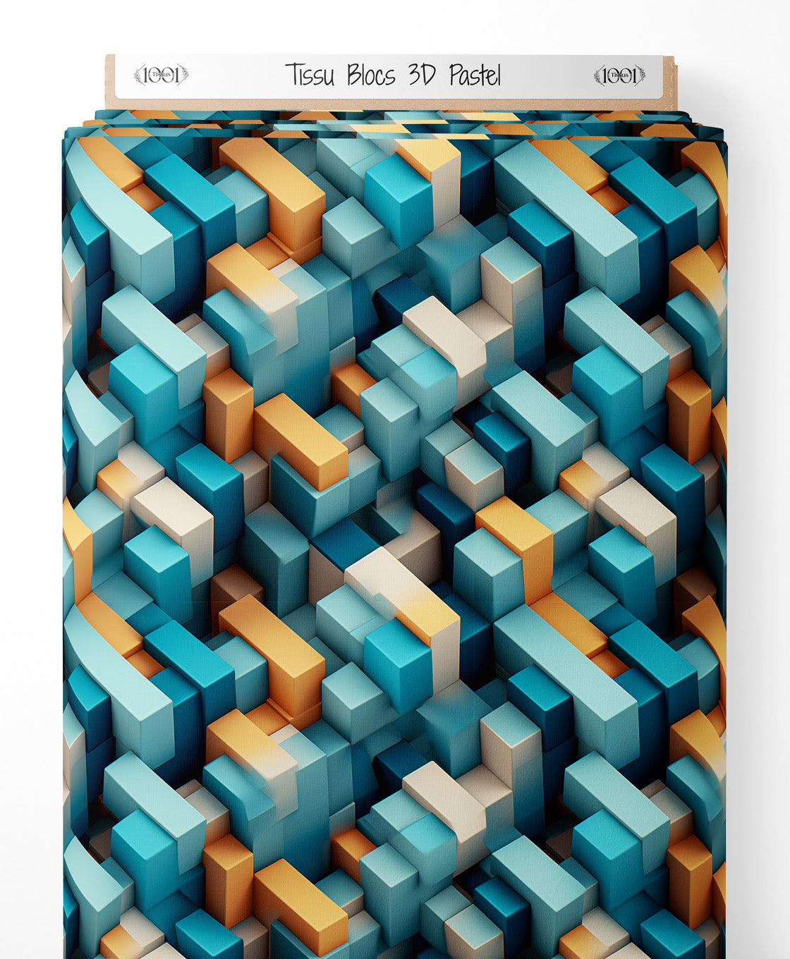 Tissu - Blocs 3D Pastel