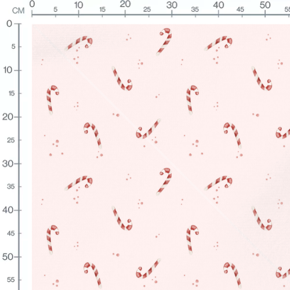 Tissu - Sucres d'orge sur rose pâle 2