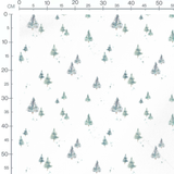 Tissu - Sapin bleu et vert délicat