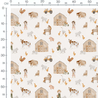 Tissu - Animaux de ferme et granges